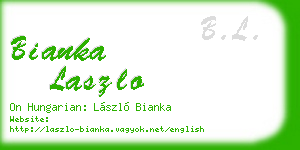 bianka laszlo business card
